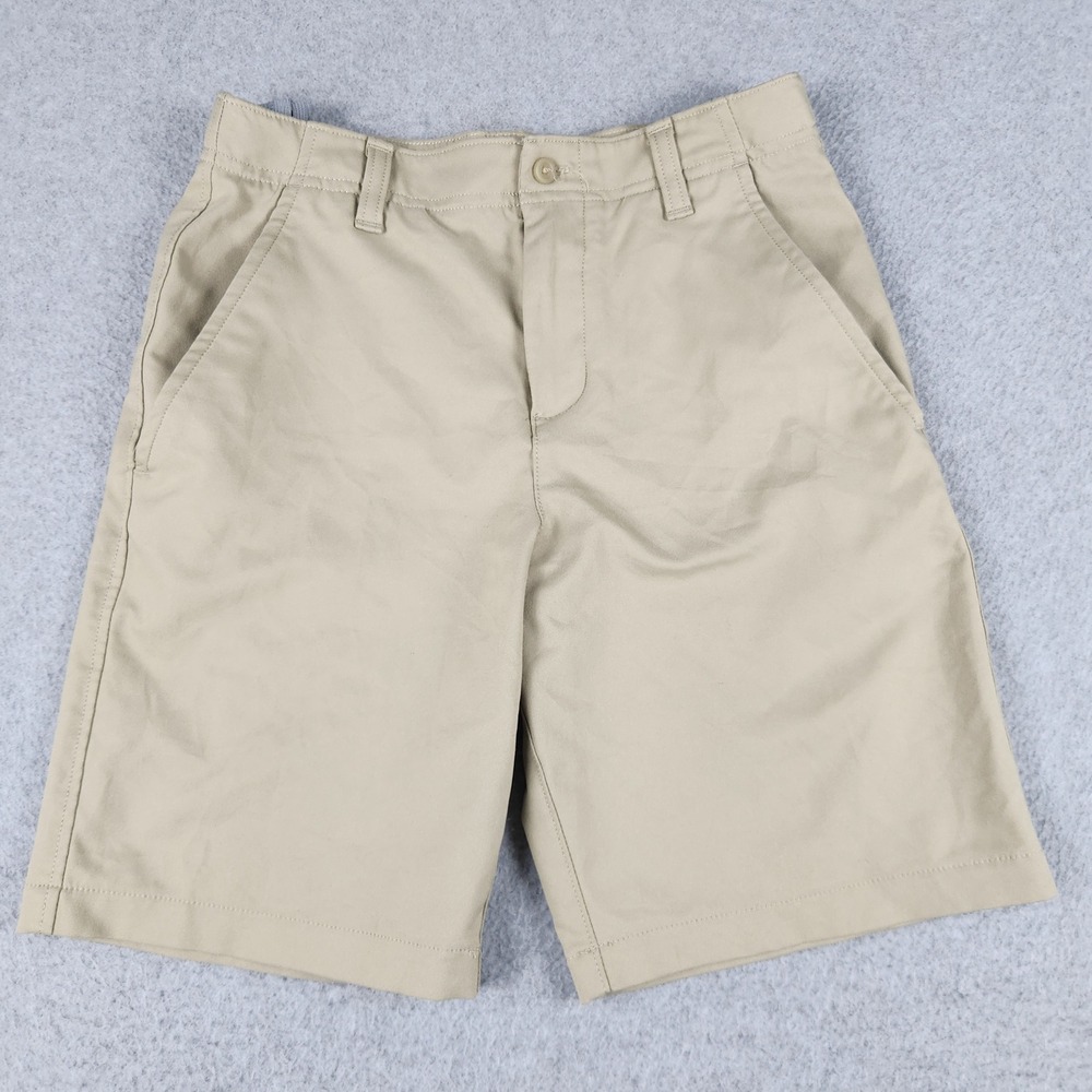 Under Armour Chino Shorts Youth Medium Tan Khaki Performance Stretch Activewear